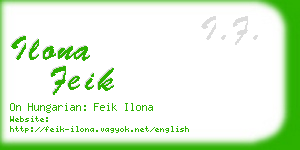 ilona feik business card